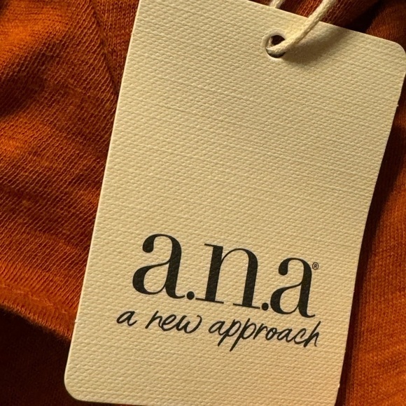 a.n.a. Split Tie Neck Long Sleeve Blouse PS - Picture 8 of 10